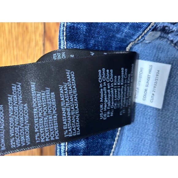 Liverpool Los Angeles Womens Denim Skirt Plus Sz 18W Blue Stretch Denim at Knee - Picture 7 of 8